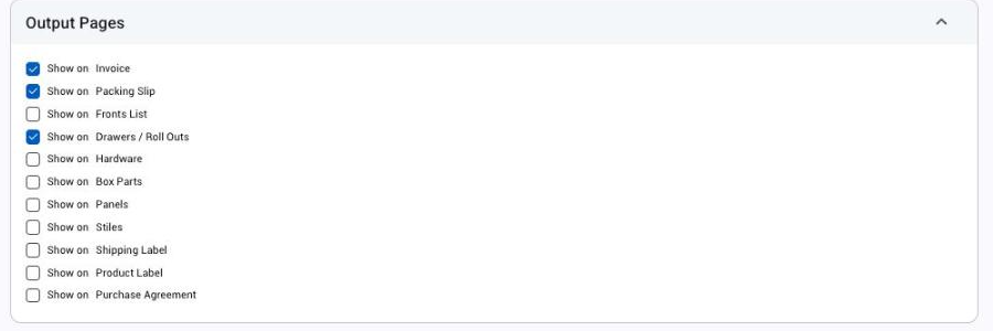 Show on checkboxes at the bottom of an attribute