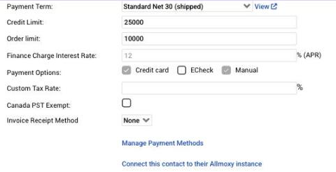 Invoice Receipt Method on a company