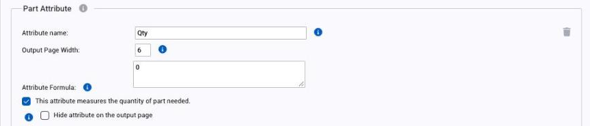 Output Page Width and Hide attribute on the output page on a part attribute